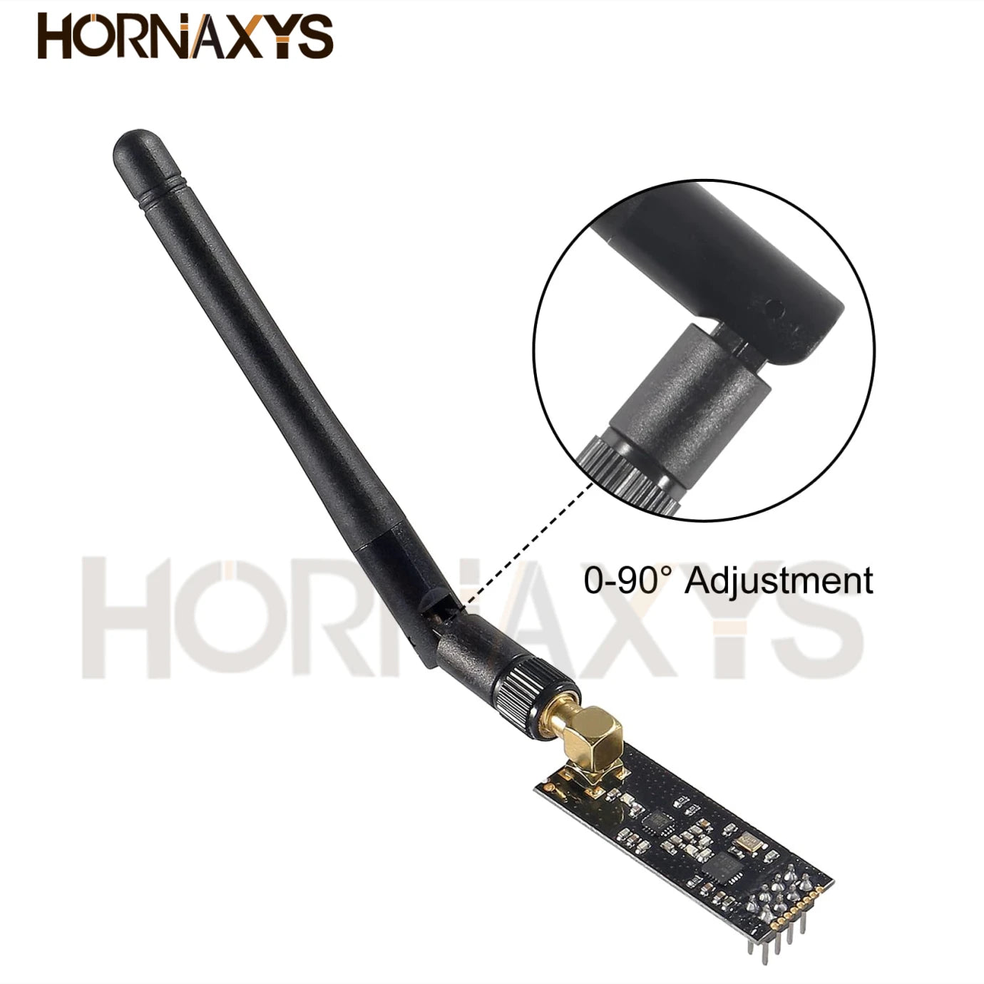 Módulo Transceptor RF Inalámbrico NRF24L01+PA+LNA (2.4G, 1100m) con Antena y Adaptador Breakout 3.3V (5 Unidades)