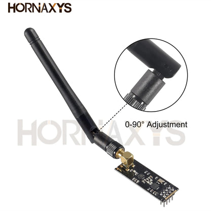 Módulo Transceptor RF Inalámbrico NRF24L01+PA+LNA (2.4G, 1100m) con Antena y Adaptador Breakout 3.3V (5 Unidades)