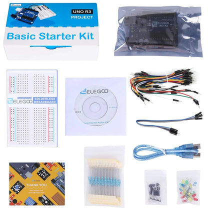Kit Inicio Básico ELEGOO UNO Project con Tutorial y Placa UNO R3 compatible Arduino IDE (Kit Electrónico DIY)