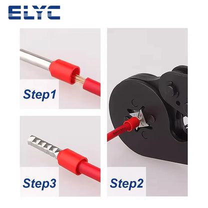 Conector Ferrule Cobre Oricalco Terminal Punta Cable Aislado Crimp (0.5-6mm², 22-10AWG, E0510-E6010) (1000 Unidades)