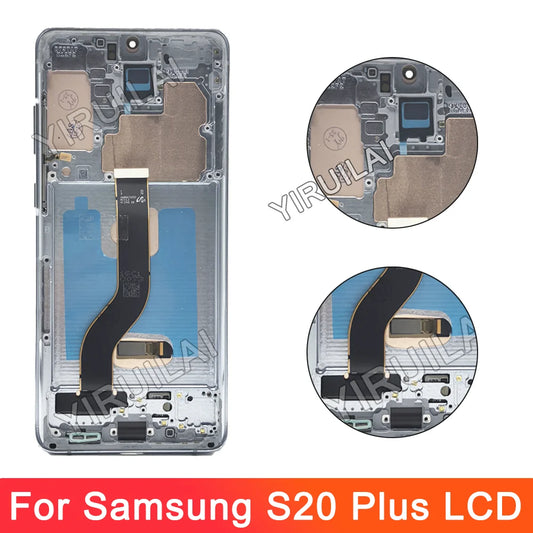 Pantalla LCD OLED para Samsung S20 plus G985 G985F G985F/DS, montaje de digitalizador con pantalla táctil de repuesto