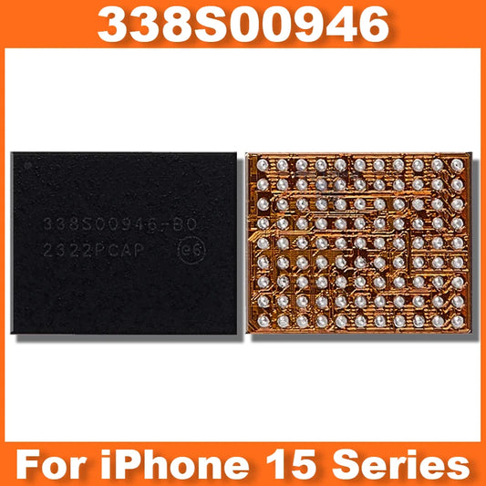 Circuito Integrado (IC) Conector Carga USB 338S00946 (B0) para iPhone 15 / 15 Plus / 15 Pro / 15 Pro Max (Nuevo, 1-10 Unidades)
