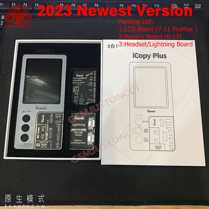 ICopy Plus 2 True Tone Light Sensor, Battery Repair, 8 X XS MAX XR 11 Pro Max, Vibrate Read and Write, Recovery Programmer, 2.2