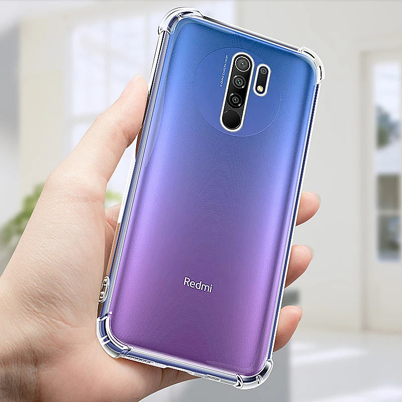 Funda Carcasa Teléfono Silicona Suave Transparente Anti-Golpes para Xiaomi Redmi 8/8A/9A/9C NFC/9AT / Note 8/8T/9 Pro Max/9T