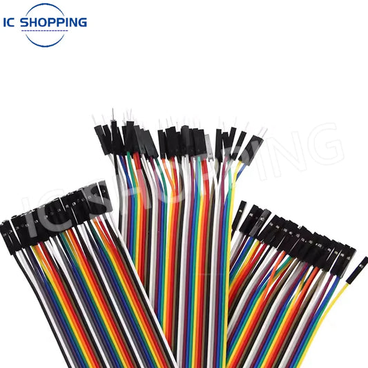 Cable Jumper Dupont (40 Unidades) Macho-Macho / Hembra-Hembra / Macho-Hembra para Arduino DIY Kit
