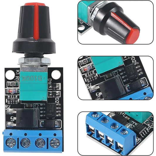 Lote 1/5 Pcs Regulador Voltaje / Controlador Velocidad Motor DC PWM 5V-12V 10A Dimmer LED