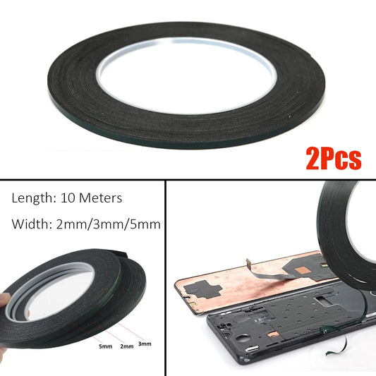 Cinta Espuma Adhesiva Doble Cara para Reparación Pantalla LCD Curva/Carcasa Vidrio Trasero Teléfono Móvil Samsung/Xiaomi/Huawei (2 Unidades)