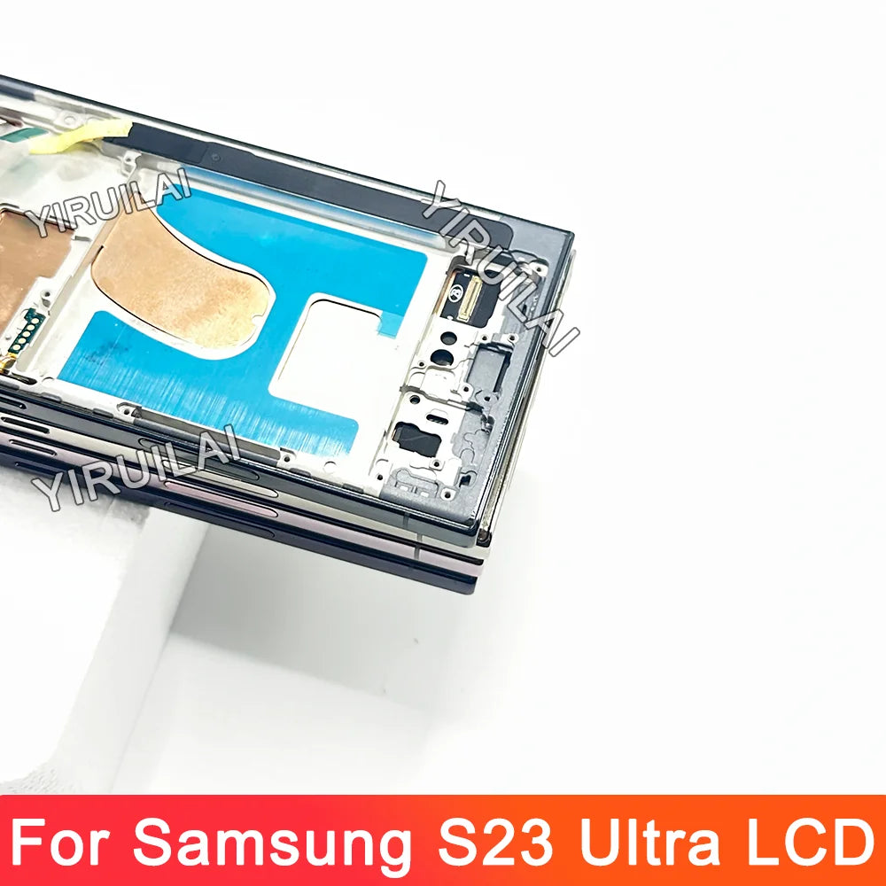 Pantalla LCD con Marco y Digitalizador Táctil para Samsung Galaxy S23 Ultra 5G (S918B/DS / S9180) (Probada)