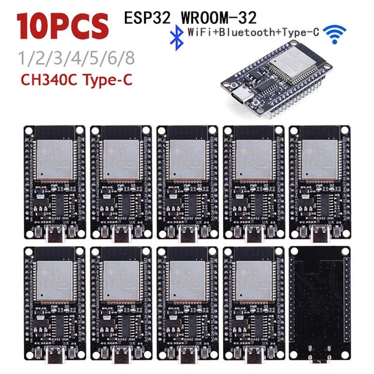 Módulo Desarrollo ESP32 Nodemcu (30 Pines, Tipo C) ESP32-WROOM-32 / ESP32-S WiFi + Bluetooth compatible (1-10 Unidades)