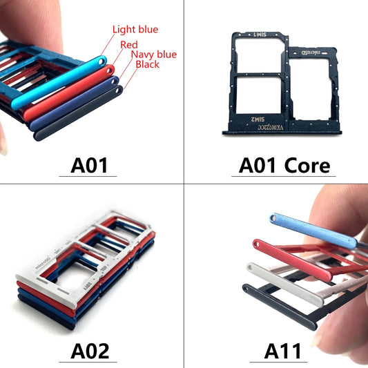 Bandeja Porta Doble Tarjeta SIM / SD (Repuesto con Pin) para Samsung Galaxy A01 Core / A02 / A11