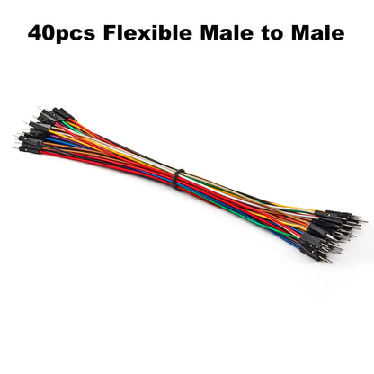 Copper Jumper Wire Dupont Cable 10cm 20cm 30cm Male Female 24AWG Solderless Flexible Line Connector for DIY Arduino Breadboard