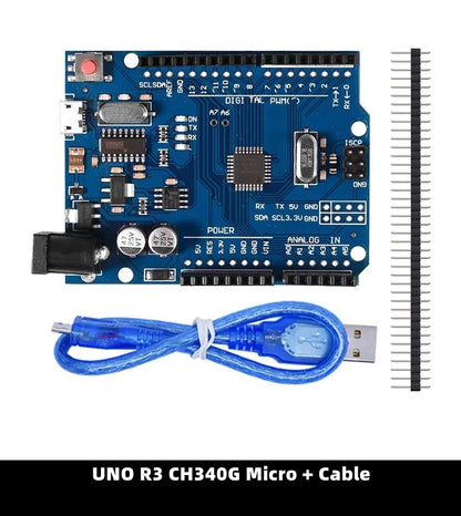 Placa Desarrollo UNO R3 (Oficial ATMEGA16U2 / WiFi R3 ATMEGA328P CH340G) compatible WeMos ESP8266 (con Caja)