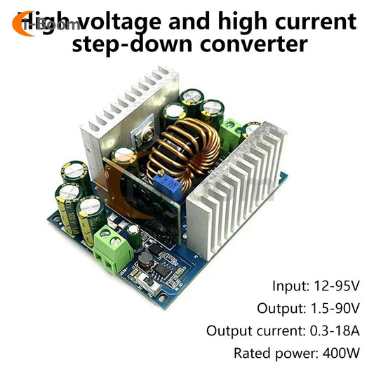 Módulo Convertidor Buck DC 12-95V a 1.5-90V 18A Regulador Voltaje Ajustable
