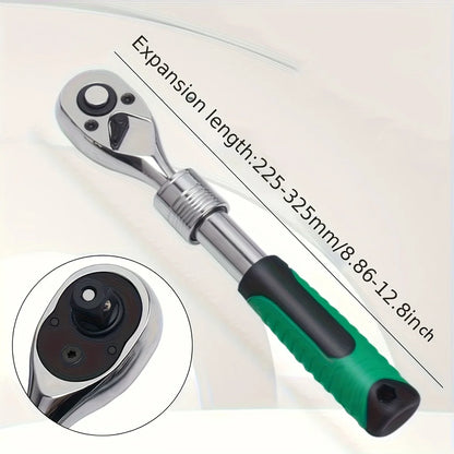 Juego Llaves Vaso Tubo con Ratchet (1/4", 3/8", 1/2") Herramientas Mano para Reparación Auto/Mecánica