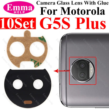 10set A+ Back Camera Glass Lens for Motorola Moto G9 G8 G7 G6 G5 Plus Play Power Rear Camera Lens