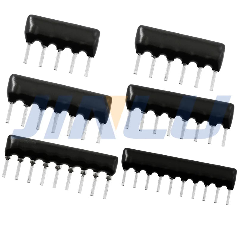 10pcs 9PIN 8PIN 7PIN 6PIN 5PIN exclusion Network Resistor array DIP 100 220 470 680 1K 1.2K 1.5K 2K 2.2K 4.7K 5.1K 10K 100K ohm