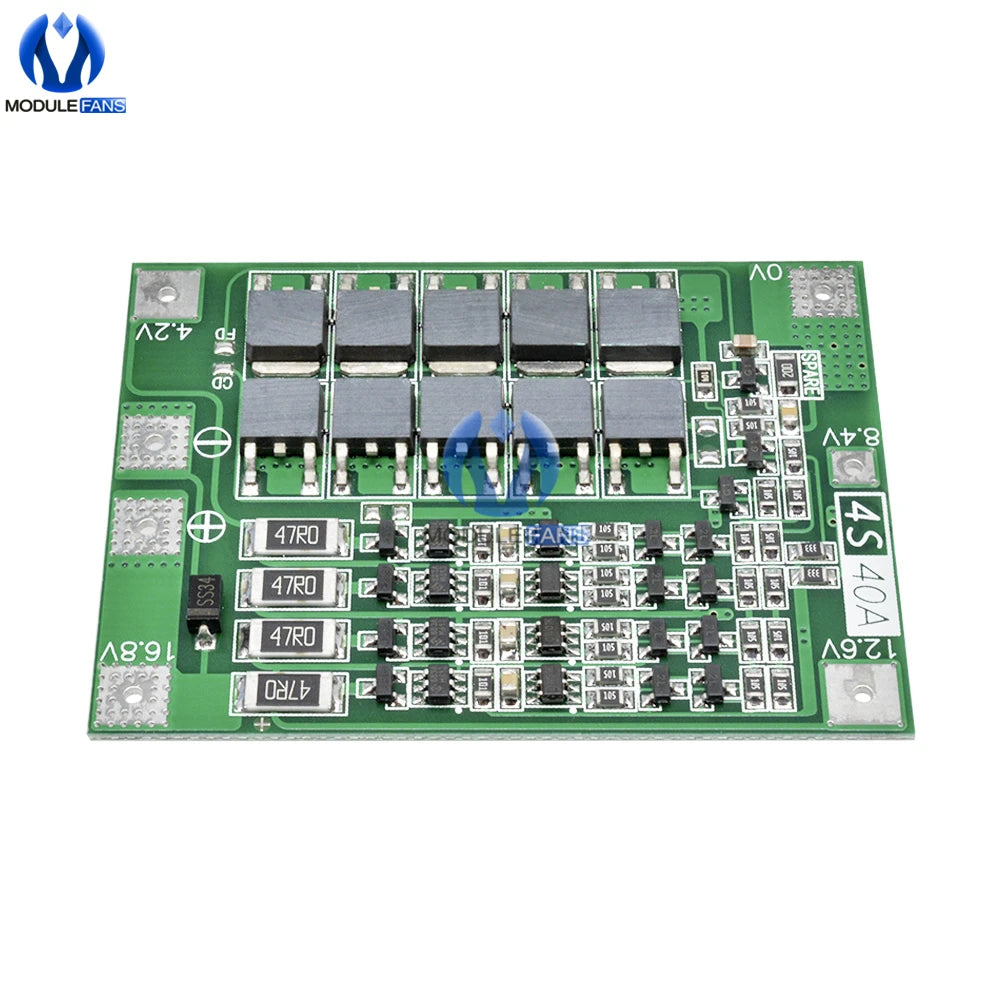 3S/4S Bms Balance 20A 30A 40A 60A 12V/24V Li-ion Lithium Battery Charger Protection Board 18650 BMS Equalizer Enhance/Balance
