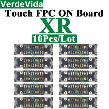 Conector FPC Táctil / Pantalla LCD en Placa Base para iPhone X/XS/XR/11/12/13/14/15/16 Pro Max/Plus (10 Unidades)