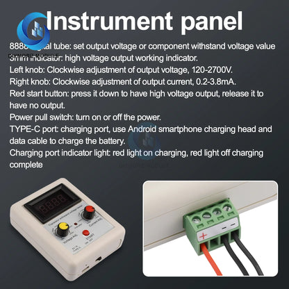 Tester Digital Transistores - Medidor Resistencia, Capacitancia, MOS, Diodo, Triodo