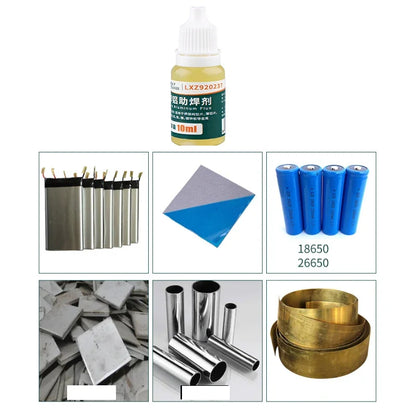 Flux Soldadura Líquido 10ml para Aluminio/Metal/Electrónica/Cobre (Sin Limpieza Agua, Soldadura Batería 18650)