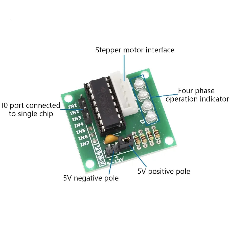 Set Motor Paso a Paso 28BYJ-48 (5V, 4 Fases) + Placa Driver ULN2003 para Arduino