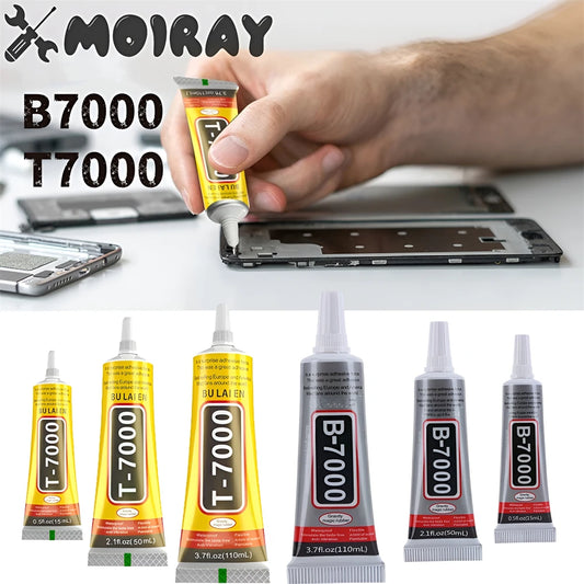 Pegamento Adhesivo T7000/B7000 (15/50/110ml) Líquido Multiuso con Punta Aplicadora Precisión para Reparación Teléfonos