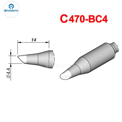 Puntas Cautín Soldador PHONEFIX Serie C245/C470 para Estación JBC / Mango Universal T245/T470 (Reparación PCB/IC)