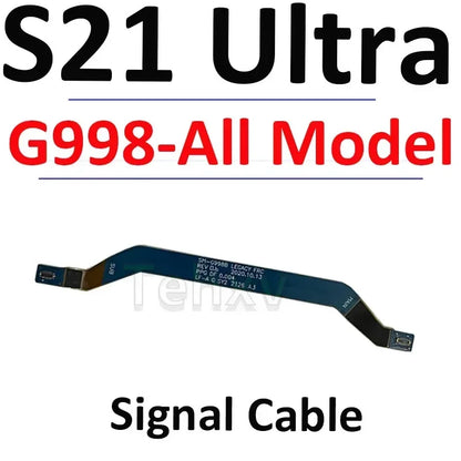 Bueno para Samsung Galaxy S21 Ultra G998 antena de señal NFC WIFI LCD Placa de carga inalámbrica Cable flexible micrófono 5G mmWave