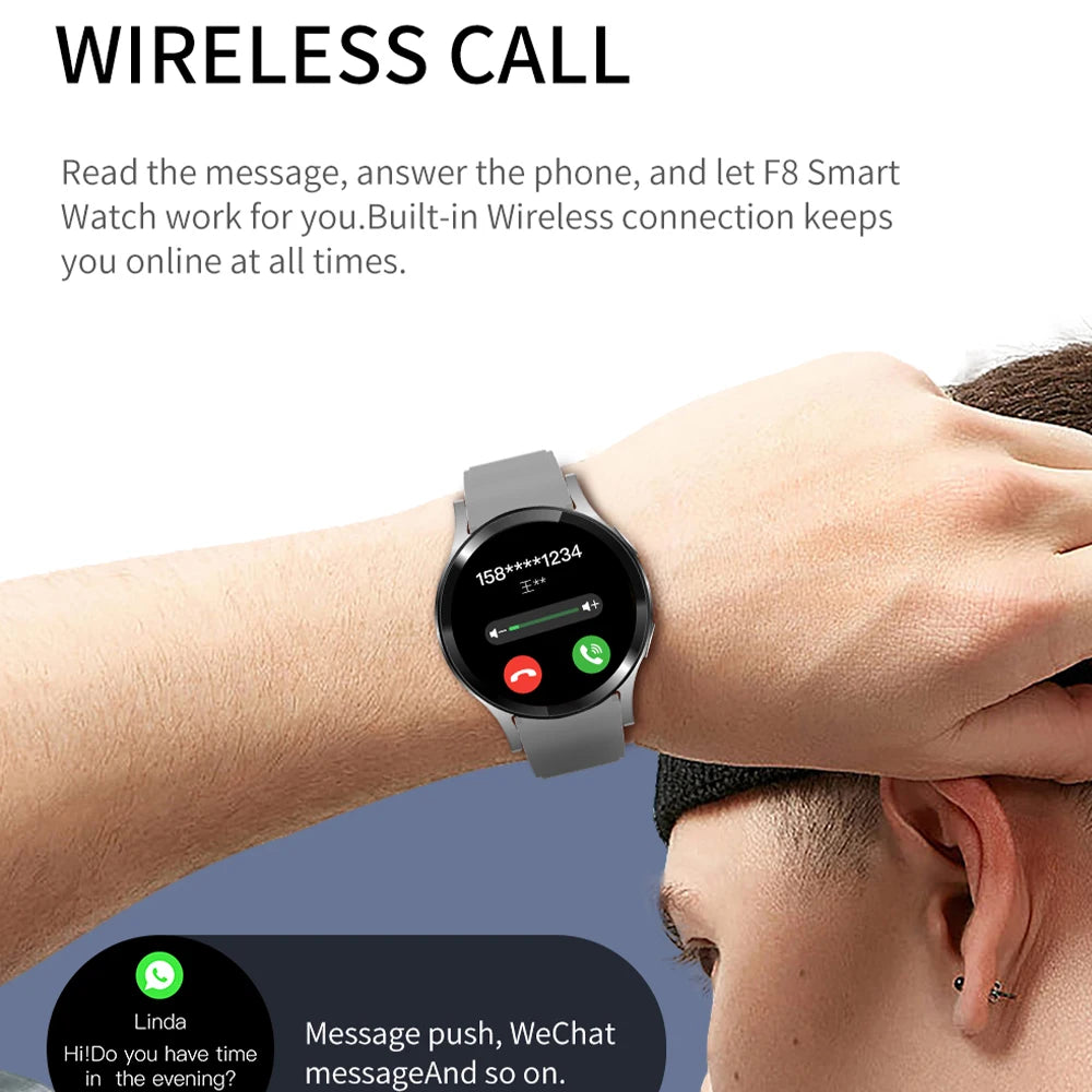 Smartwatch 2024 6 Pro (1.32", 160x160) Llamada Bluetooth, Diales Personalizados, Monitor Salud/Deporte para Hombre/Mujer