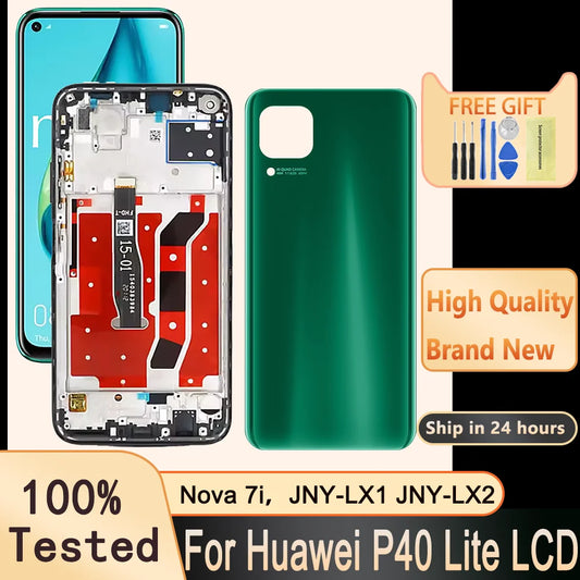 For Huawei P40 Lite JNY-LX1 LCD Display 10 Touch Screen Replacement For Nova 7i JNY-LX2, P 40 Lite Lcd Screen Nova 6 SE Display