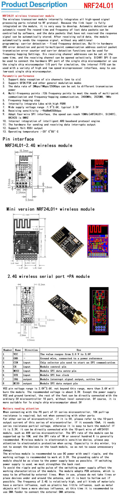 Módulo Transmisión Datos Inalámbrico NRF24L01+PA+LNA 2.4GHz (Versión Mejorada, 1000 Metros) para Arduino