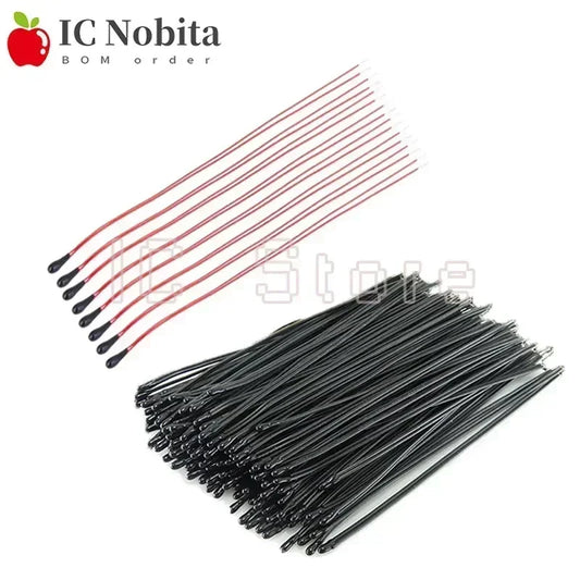 Termistor NTC MF52B / MF52D (B3950/B3435, 10K/100K) Sensor Sonda Temperatura Negativa con Cable Correa (10 Unidades)