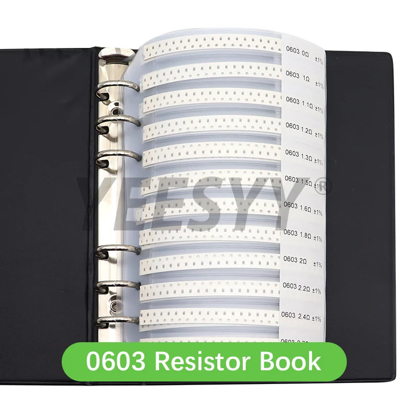 0201 0402 0603 0805 1206 1% 4250PCS 8500PCS 8850PCS SMD Resistor Sample Book Assorted Kit 10K 100K 1K 1R 100R 220R