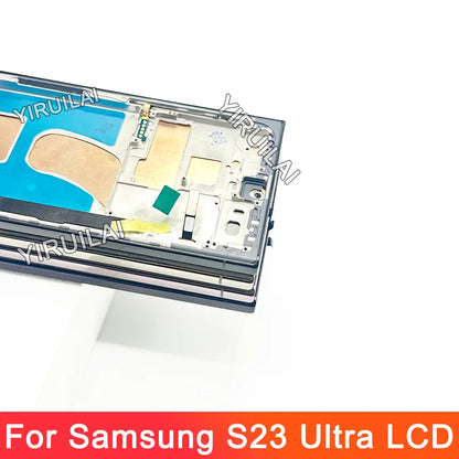 Pantalla LCD con Marco y Digitalizador Táctil para Samsung Galaxy S23 Ultra 5G (S918B/DS / S9180) (Probada)