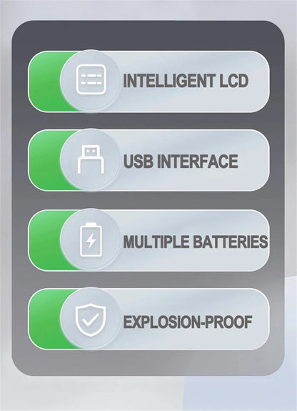 Cargador USB Inteligente Baterías LCD (1/2/4 Ranuras) para Litio Recargable 18650 (4.2V) / Ni-MH AA/AAA (1.2V)