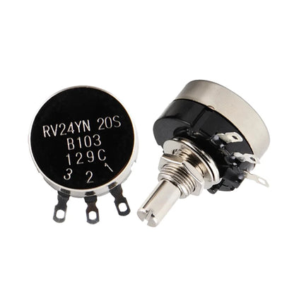 RV24YN20S 1Set(3PCS) Carbon Film Potentiometer 1K 2K 5K 10K 20K 50K 100K 1M Ohm Single Rotary Taper With A03 Knob With Dial