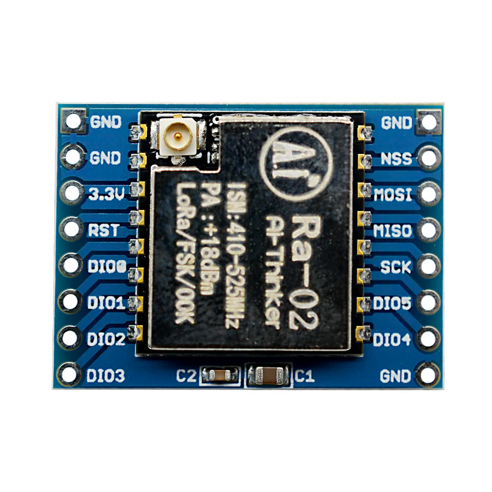 Módulo LoRa DIYMORE SX1278 (433MHz, 10KM, Ra-02) Transmisión Inalámbrica Spread Spectrum con Antena IPX 2.4G para Hogar Inteligente