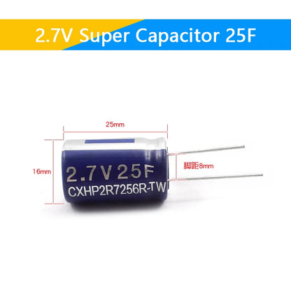 Supercapacitores Farad 2.7V - Varios Valores (0.5F a 60F)