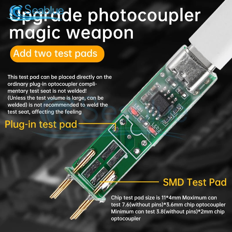 Tester Online Optoacopladores (4 Pines) - Herramienta Reparación Electrónica (Interfaz Tipo-C/MicroUSB)