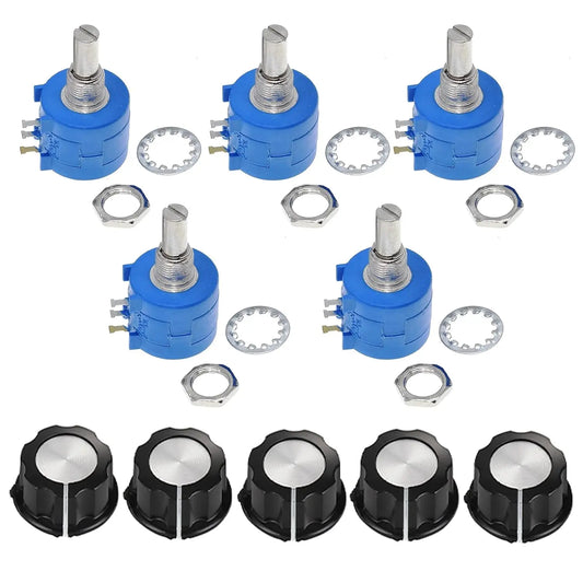 1pcs 3590S Multiturn Potentiometer 500 1K 2K 5K 10K 20K 50K 100K ohm Potentiometer Adjustable Resistor 3590 102 202 502 103