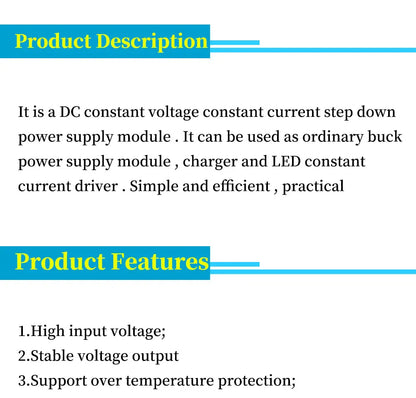 Módulo Convertidor Step-Down DC 9V-120V a 5V 2A/3A Buck (No Boost)