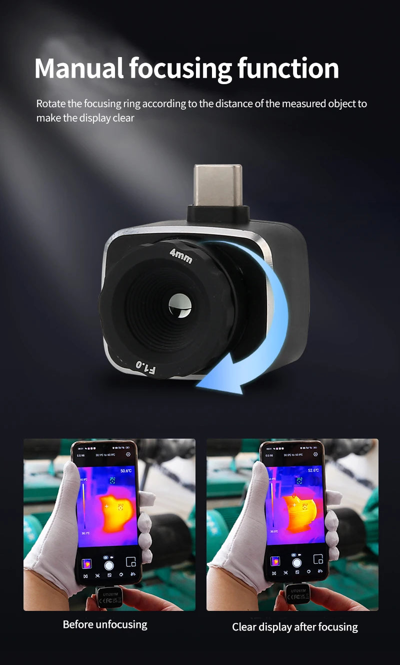 Termógrafo Infrarrojo Móvil UNI-T UTi120 / UTi261M USB para Celular - Cámara Térmica Reparación (Versión Rusa Handle)