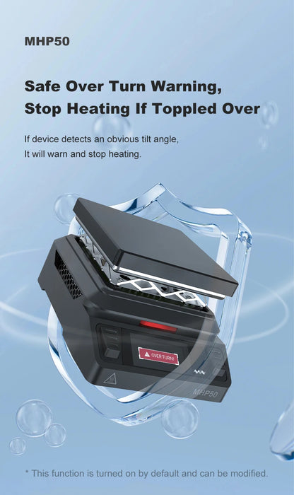 MINIWARE MHP50 Mini Hot Plate Preheater 50*50mm Heating Area Constant Temperature Heating Table 350℃ Intelligent Heating Tool