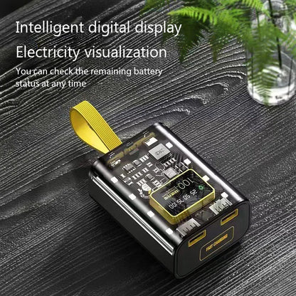 Caja Power Bank DIY (3x18650) con Luz Nocturna y Doble USB Carga para iPhone/Xiaomi (Soporte Batería 18650)