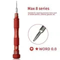 Destornillador Precisión Antideslizante MECHANIC MAX8 (Puntas 0.8 Torx / 0.6 Y / 1.2 Phillips / 1.5 Phillips / 2.5 Phillips / T2) para Reparación Móvil/Cámara