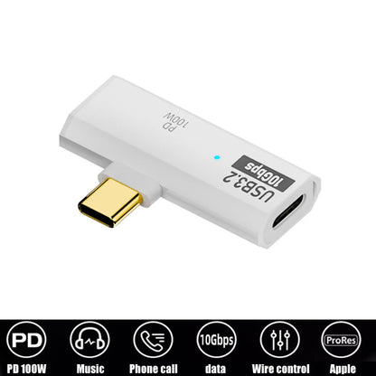 Adaptador Dual USB-C PD 100W + Audio Aux/Audífono + USB 3.2 10Gbps OTG para Mac/iPhone 15/16/Samsung S23U/S24U