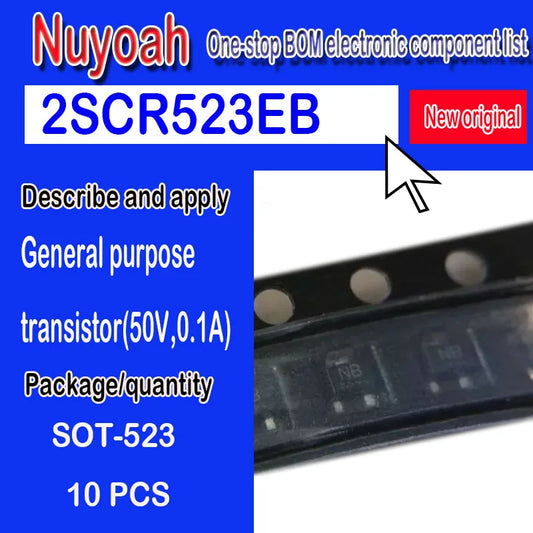 Lote 10 Pcs Transistor NPN 2SCR523EB (NB) SMD SOT-523 50V 200mA