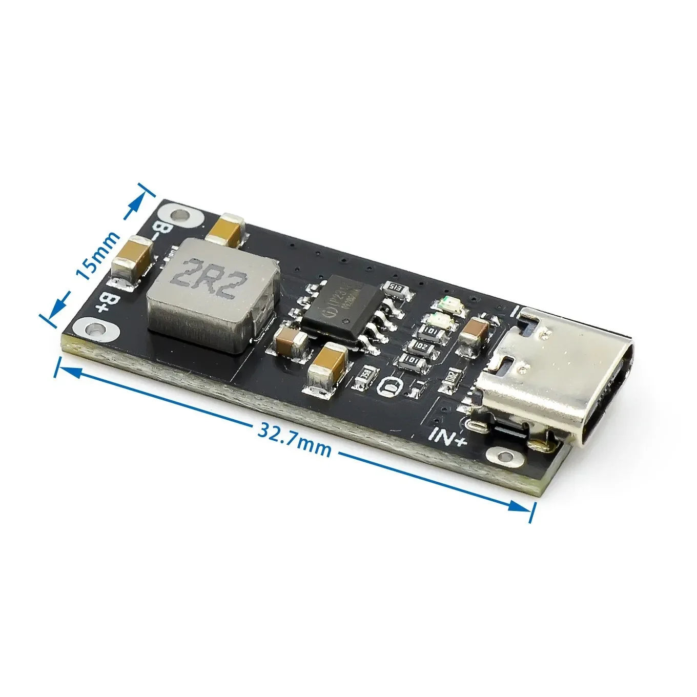 1-10PCS Type C USB Input High Current 3A Polymer Ternary Lithium Battery Quick Fast Charging Board IP2312 CC/CV Mode 5V To 4.2V
