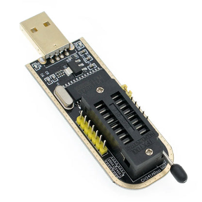 Kit Programador USB CH341A/CH341B 24/25 Series EEPROM Flash BIOS + Clip Test SOIC8/SOP8