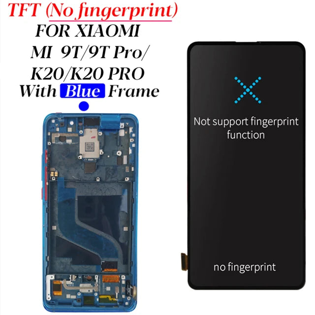 6.39'' Super Amoled Display For For Xiaomi Mi 9T Mi9T Pro LCD Display Touch Screen Digitizer Assembly For Redmi K20/K20 Pro LCD